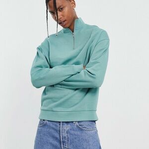 ASOS Men's Aqua Zip-Up Sweater